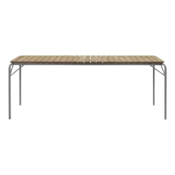 Table à manger d'extérieur en acier gris 90 x 200 cm Robinia Vig - Normann Copenhagen