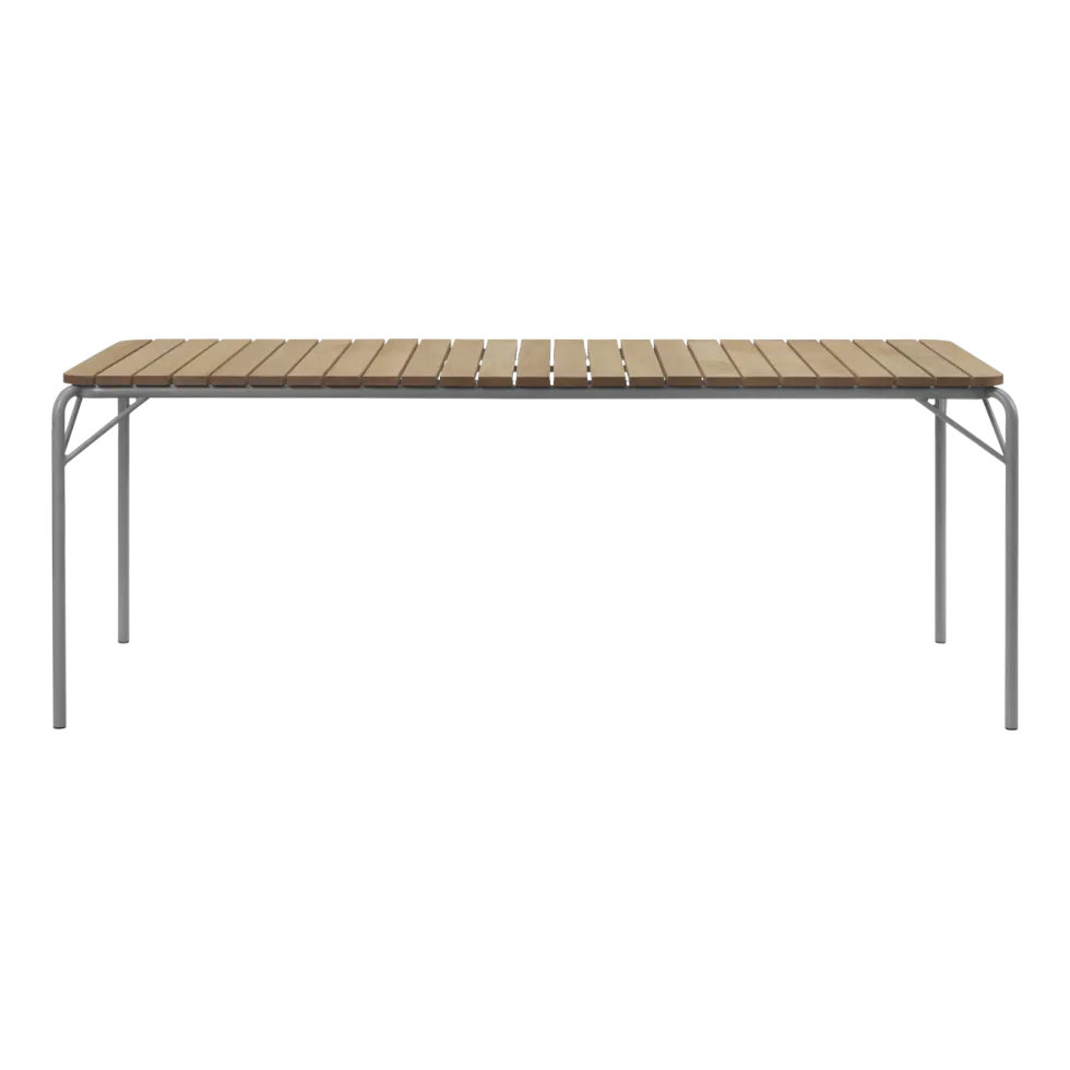 Table à manger d'extérieur en acier gris 90 x 200 cm Robinia Vig - Normann Copenhagen