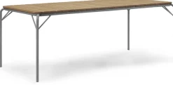 Table à manger d'extérieur en acier gris 90 x 200 cm Robinia Vig - Normann Copenhagen