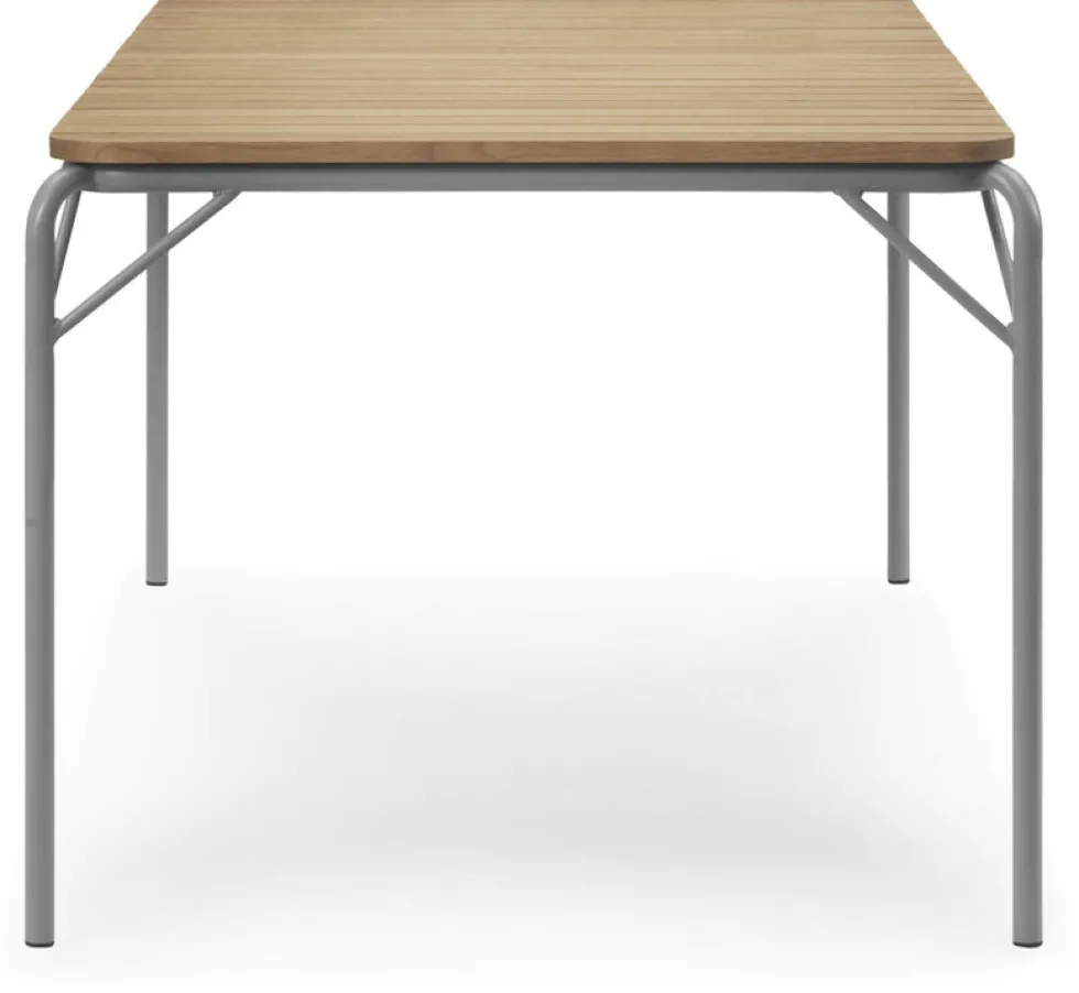Table à manger d'extérieur en acier gris 90 x 200 cm Robinia Vig - Normann Copenhagen