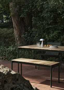 Table à manger d'extérieur en acier vert bronze 220 cm Ville AV26