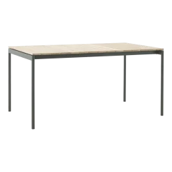 Table à manger d'extérieur en acier vert bronze 150 cm Ville AV25 - &tradition