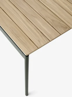 Table à manger d'extérieur en acier vert bronze 150 cm Ville AV25 - &tradition