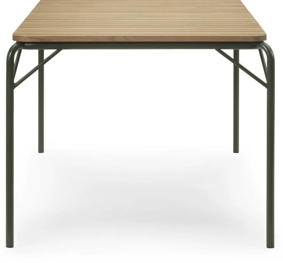 Table à manger d'extérieur en acier vert 90 x 200 cm Robinia Vig - Normann Copenhagen