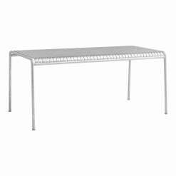 Table à manger d'extérieur en métal gris galvanisé 170x90cm Palissade - HAY