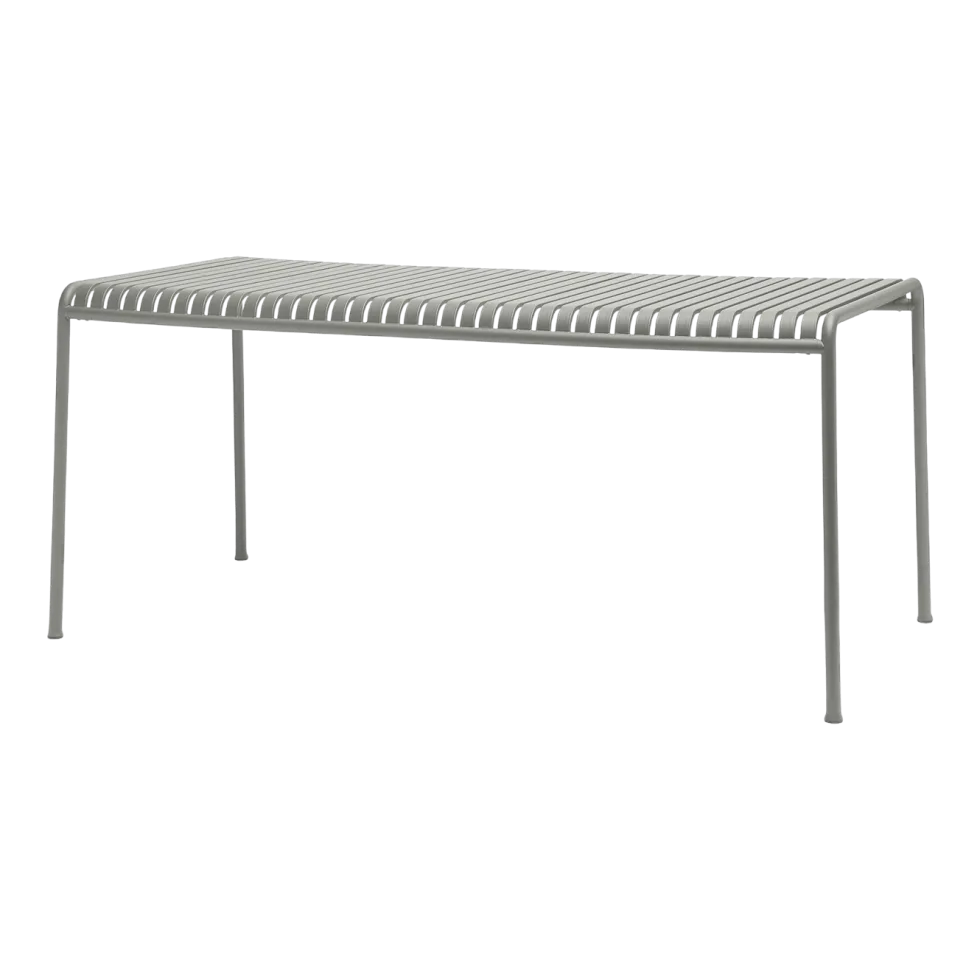 Table à manger d'extérieur en métal gris 170x90cm Palissade - HAY