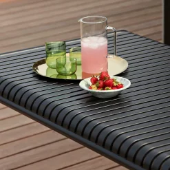 Table à manger d'extérieur en métal olive 170x90cm Palissade - HAY