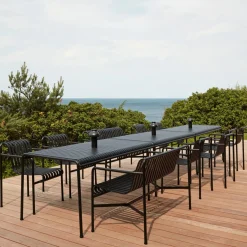 Table à manger d'extérieur en métal olive 170x90cm Palissade - HAY
