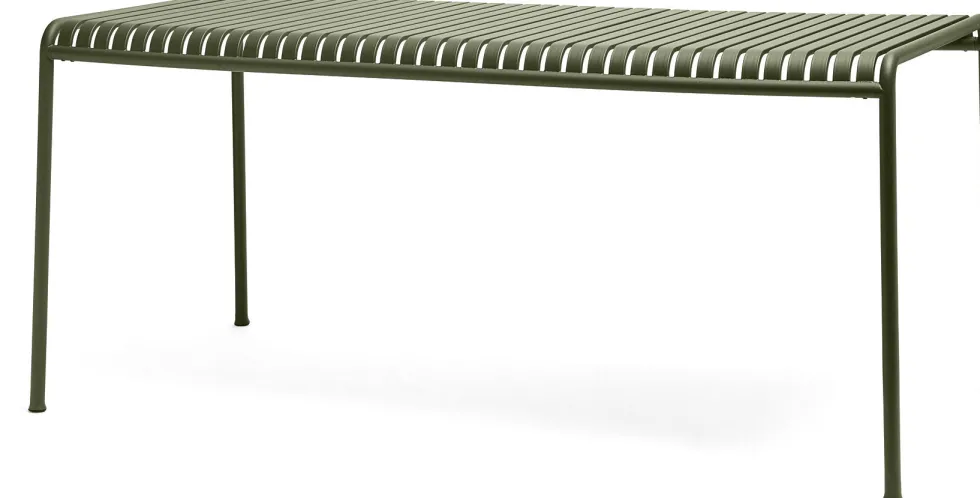 Table à manger d'extérieur en métal olive 170x90cm Palissade - HAY