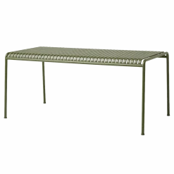 Table à manger d'extérieur en métal olive 170x90cm Palissade - HAY