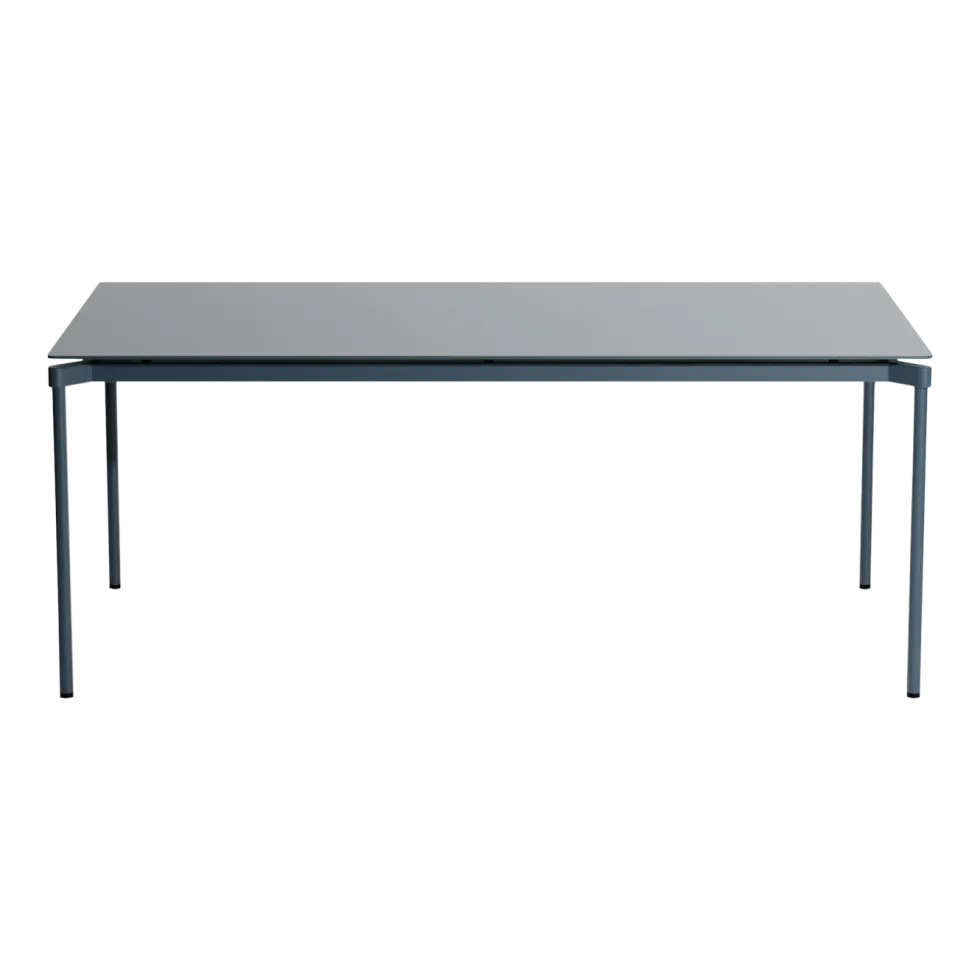 Table à manger d'extérieur gris bleu 90x180cm Fromme - Petite friture