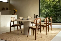 Table à manger ellipse en plâtre minéral 240x120cm Ari Ellipse - Vincent Sheppard