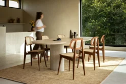 Table à manger ellipse en plâtre minéral 275x120cm Ari Ellipse - Vincent Sheppard