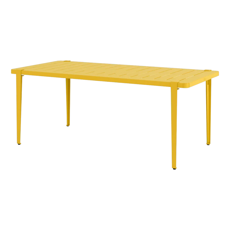 Table à manger en acier jaune 190 x 90 x 75 cm Midi - TIPTOE