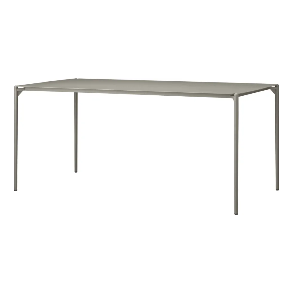 Table à manger en acier taupe 160 x 80 cm Novo - AYTM