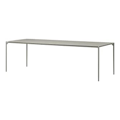 Table à manger en acier taupe 240 x 90 cm Novo - AYTM