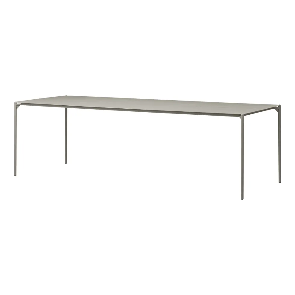 Table à manger en acier taupe 240 x 90 cm Novo - AYTM