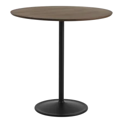 Table à manger en aluminium et chêne huilé foncé 95x95cm Soft - Muuto