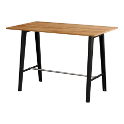 Table à manger en bois ancien et piètement en acier noir 160 x 95 x 75 cm New modern - TIPTOE