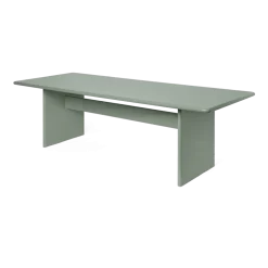 Table à manger en bois mdf laqué tea green 90x240cm Rink - Ferm Living