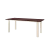 Table à manger en chêne bordeaux et acier beige clair 200x90cm Atura - Ferm living