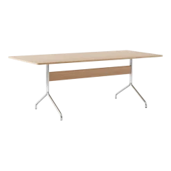 Table à manger en chêne et chrome 200x90 cm Pavilion AV19 - &tradition