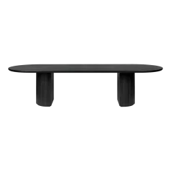 Table à manger en chêne laqué noir L Moon - Gubi