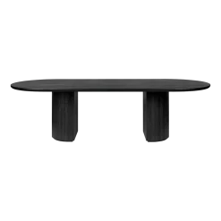 Table à manger en chêne laqué noir Moon - Gubi