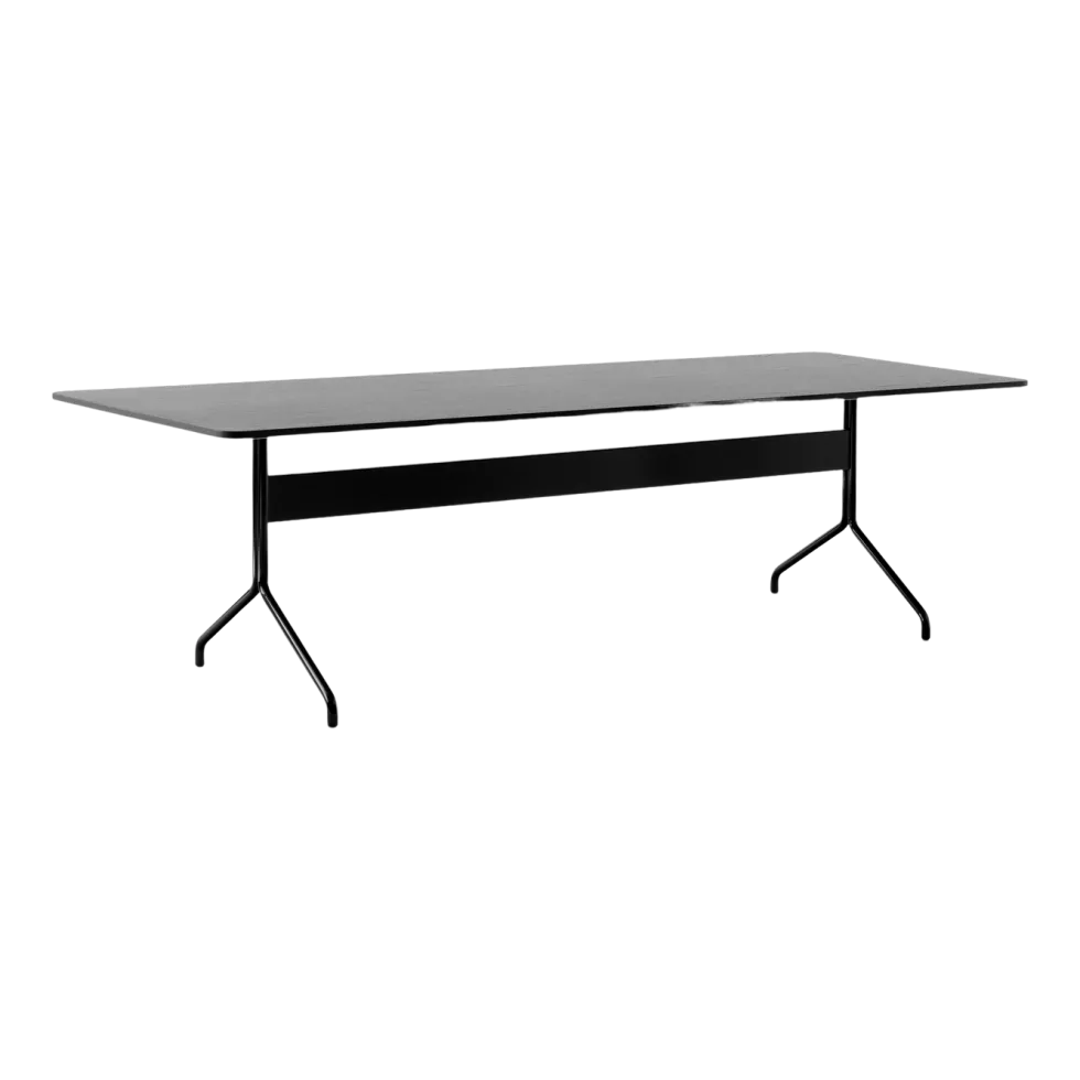 Table à manger en chêne noir et métal noir 250x110 cm Pavilion AV24 - &tradition