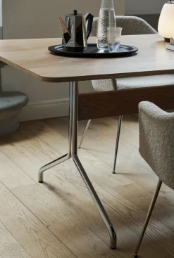 Table à manger en chêne noir et métal noir 200x90 cm Pavilion AV19 - &tradition