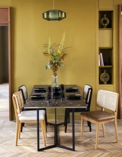 Table à manger en marbre noir 190 cm Horizon - RED Edition