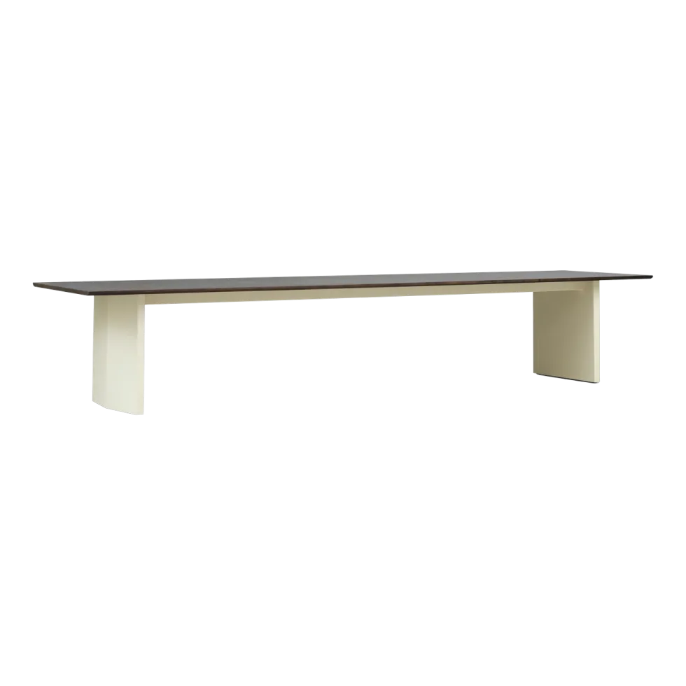 Table à manger en pin marron foncé et crème 100x420cm Panel - Normann Copenhagen