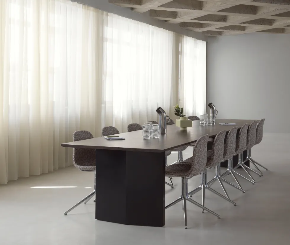 Table à manger en pin marron foncé et crème 100x420cm Panel - Normann Copenhagen