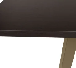 Table à manger en stratifié wengué et acier bronze clair 110x70cm Elliot - Versmissen