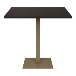 Table à manger en stratifié wengué et acier bronze clair 110x70cm Elliot - Versmissen