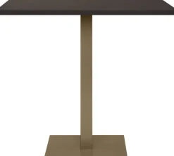 Table à manger en stratifié wengué et acier bronze clair 110x70cm Elliot - Versmissen