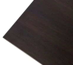 Table à manger en stratifié wengué et acier bronze clair 110x70cm Elliot - Versmissen