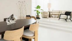 Table à manger ovale en bois marron 230 x 105 cm Durban - Versmissen