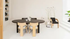 Table à manger ovale en bois marron 270 x 105 cm Durban - Versmissen