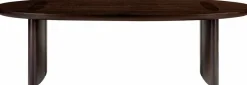 Table à manger ovale en bois marron 270 x 105 cm Durban - Versmissen