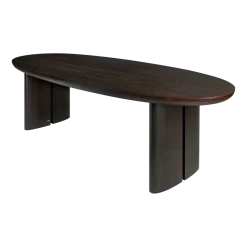 Table à manger ovale en bois marron 270 x 105 cm Durban - Versmissen