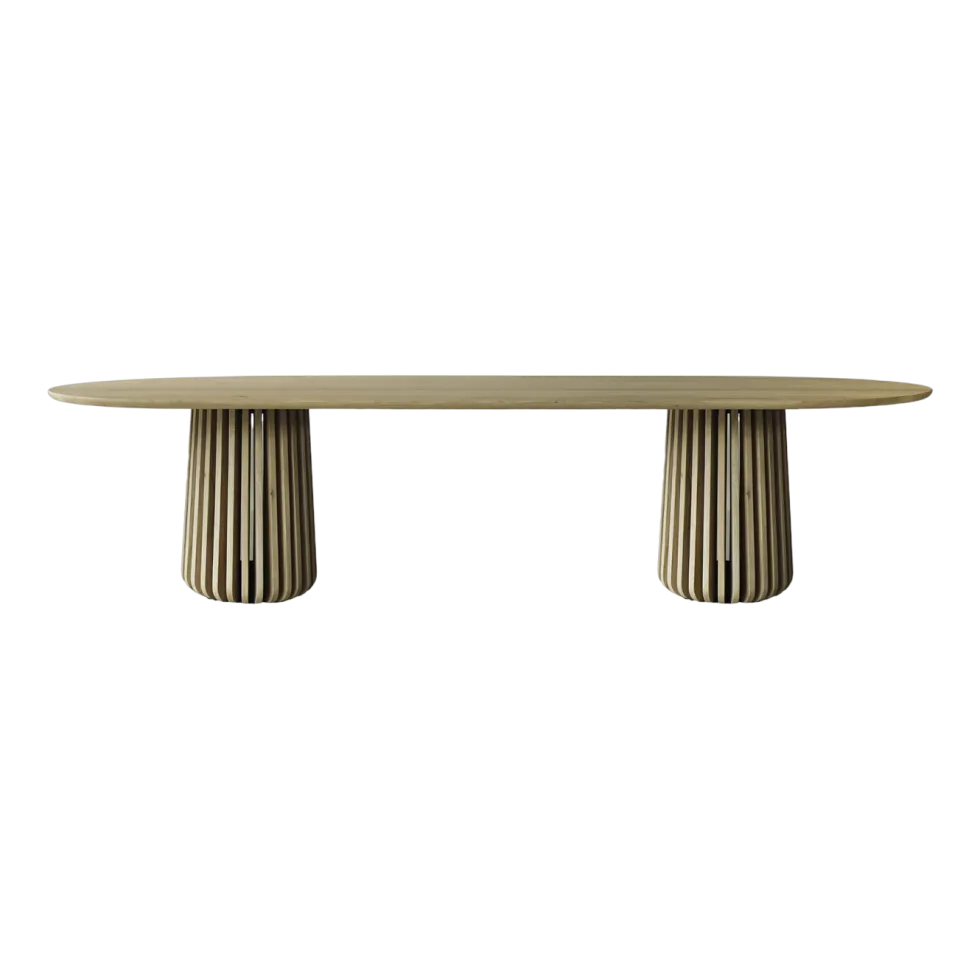 Table à manger ovale en chêne vernis 280x120cm Maru - Vincent Sheppard