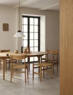 Table à manger ovale extensible en chêne savonné 115x140cm CH337 - Carl Hansen & Søn