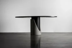 Table à manger ovale Sharp Lyon Béton