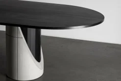 Table à manger ovale Sharp Lyon Béton