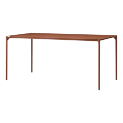 Table à manger rectangluaire en acier terracotta 160 x 80 cm Novo - AYTM