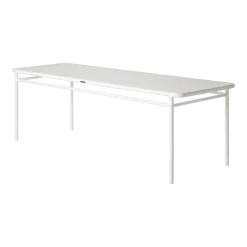 Table à manger rectangulaire en acier blanc pur 240x80x75cm T37 - Tolix