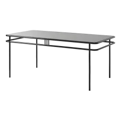 Table à manger rectangulaire en acier noir foncé 180x90x76,5cm UD - Tolix