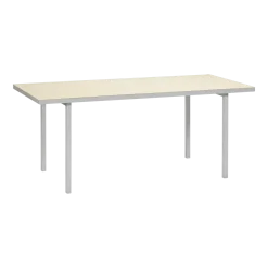 Table à manger rectangulaire en aluminium et ivoire 180x85x74cm - valerie_objects