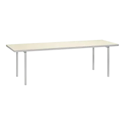 Table à manger rectangulaire en aluminium et ivoire 240x85x74cm - valerie_objects